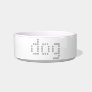 "customize / change your text & colours" - pet bow bowl
