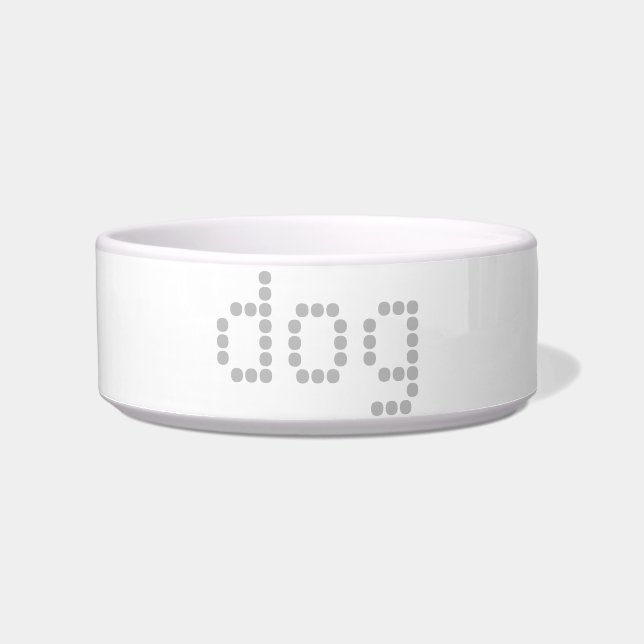 "customize / change your text & colours" - pet bow bowl (Front)