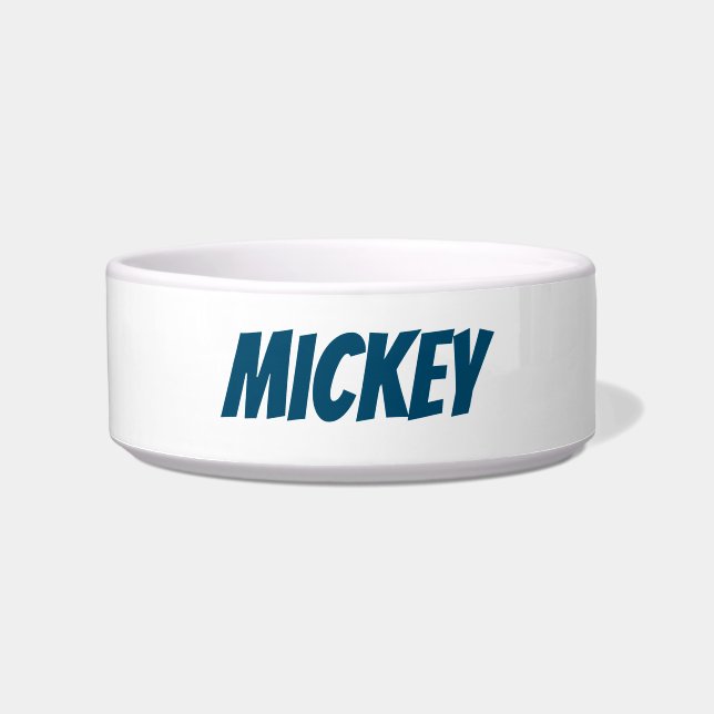 "customize / change your text & colours" - pet bow bowl (Front)