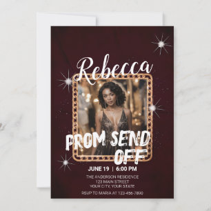 Customize Charming Prom Send Off Sparkling Chain Invitation