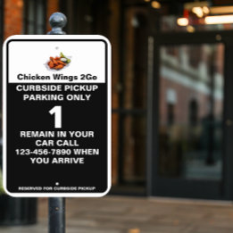 Customize Chicken Wings Shop Curbside Parking Meta