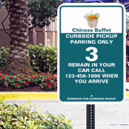 Customize Chinese Restaurant Curbside Pickup Parki