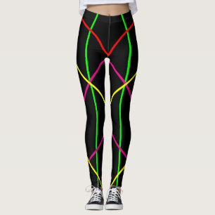 Customize & Choose the colour - Neon Lines Yoga Leggings