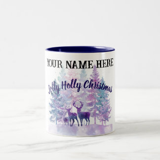 Customize Christmas Mug – Jolly Holly Design