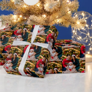 Customize Christmas Season Family Picture Wrapping Paper