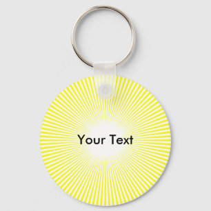 Customize Circle Rays From Center Keyring Yellow