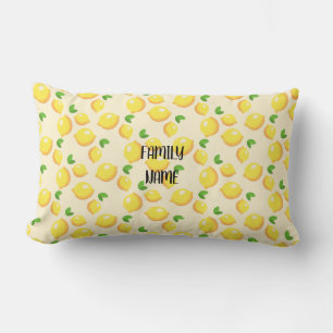 Customize Citron Pattern Lumbar Pillow