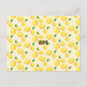 Customize Citron Pattern Postcard