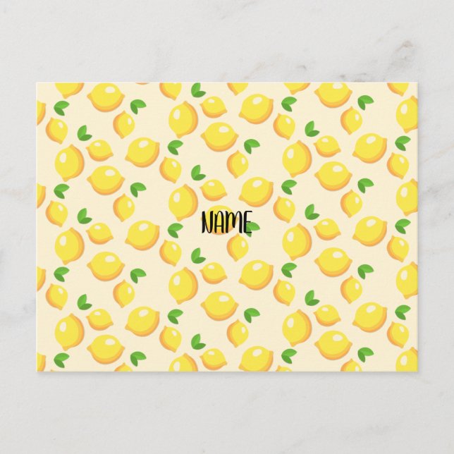 Customize Citron Pattern Postcard (Front)