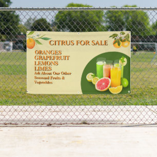 Customize Citrus For Sale Fruit Stand Small Banner