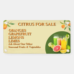 Customize Citrus For Sale Fruit Stand Small Banner