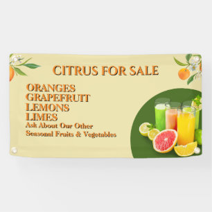 Customize Citrus For Sale Fruit Stand Small  Banner