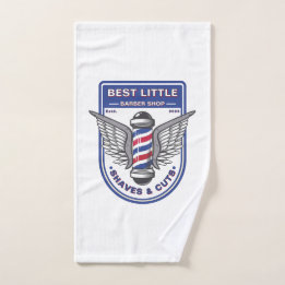 Customize Classic Barber Shop Traditional Pole Hand Towel