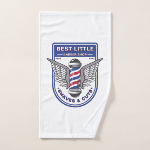 Customize Classic Barber Shop Traditional Pole  Hand Towel