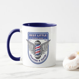 Customize Classic Barber Shop Traditional Pole Mug