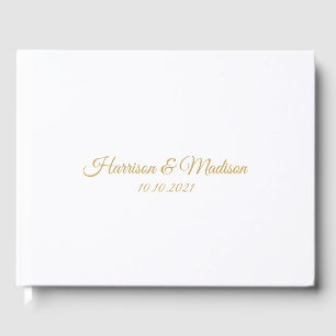 customize classic elegant text Wedding Guest Book