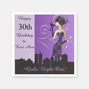 Customize Classy Birthday Napkins for Her