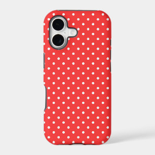 Customize Colour Red and White Polka Dot Pattern