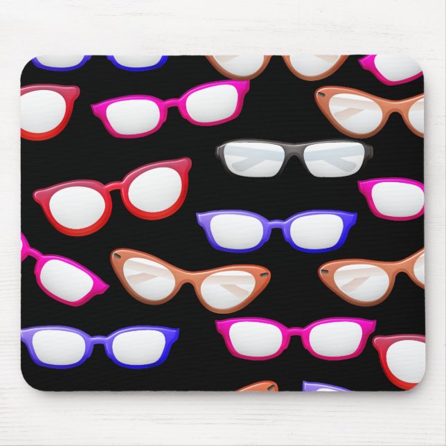 Customize colourful sunglasses mouse pad (Front)