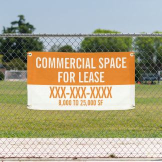 Customize Commercial Space For Lease Fence Banner