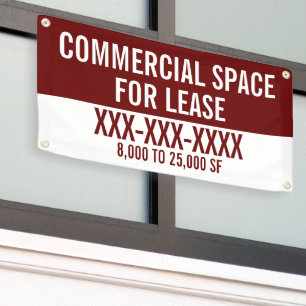 Customize Commercial Space For Lease Fence  Banner