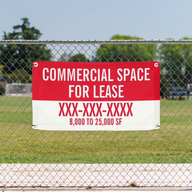 Customize Commercial Space For Lease Fence  Banner (Insitu)