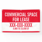 Customize Commercial Space For Lease Fence  Banner