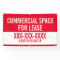 Customize Commercial Space For Lease Fence  Banner