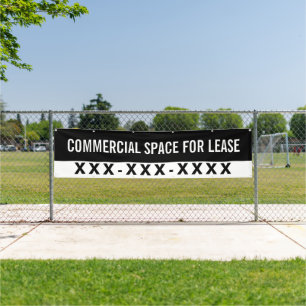 Customize Commercial Space For Lease Fence Banner