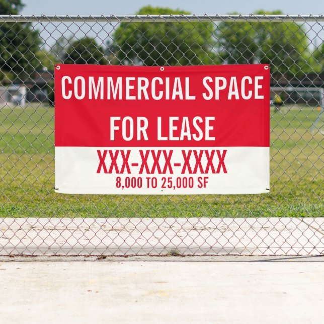 Customize Commercial Space For Lease Fence  Banner (Insitu)