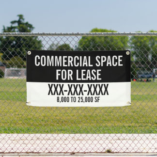 Customize Commercial Space For Lease Fence Banner
