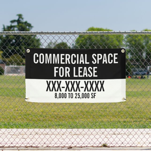 Customize Commercial Space For Lease Fence  Banner (Insitu)