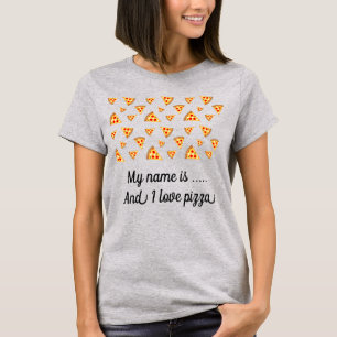 Customize Cool and fun pizza slices pattern T-Shirt