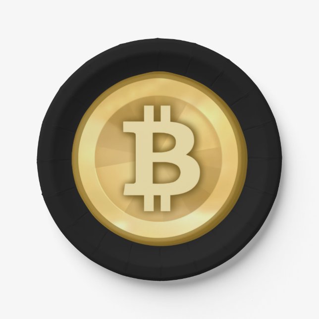 Customize Cool Bitcoin Paper Plate (Front)
