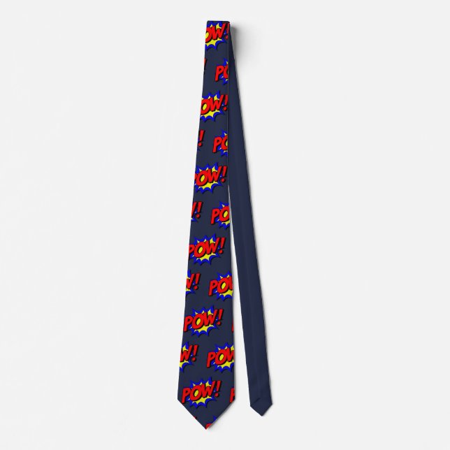 Customize Cool Comic Pow Party Tie (Front)