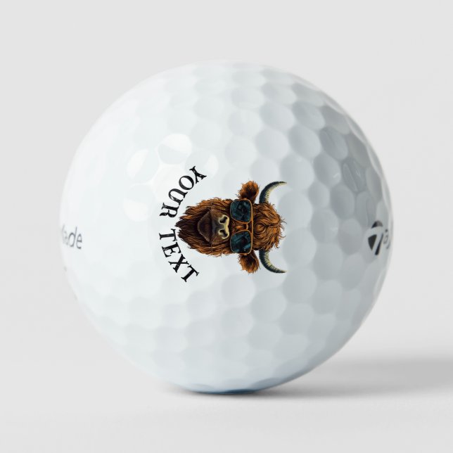 Customize Cool Cow design Golf Balls (Front)