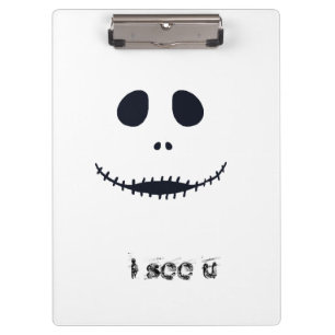 Customize Cool Halloween Scary Face Clipboard