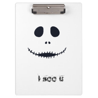 Customize Cool Halloween Scary Face Clipboard