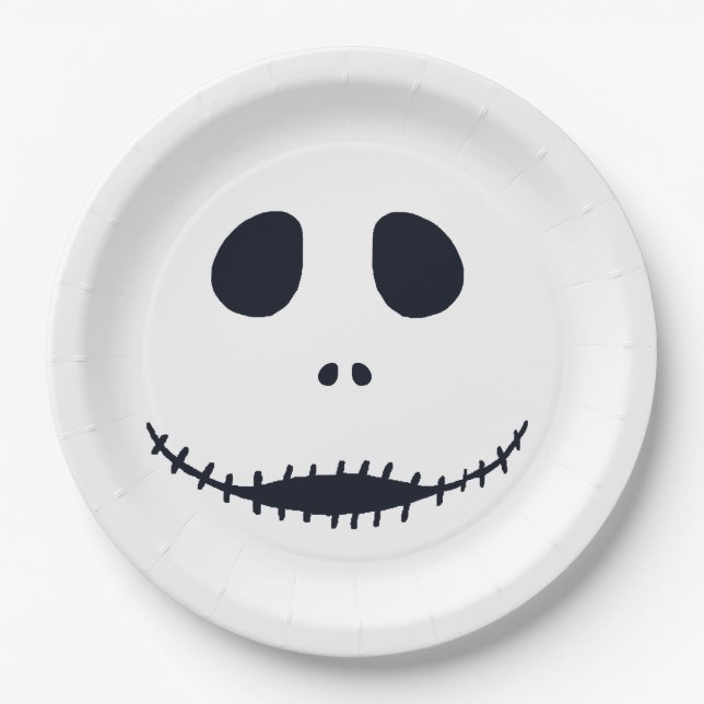 Customize Cool Halloween Scary Face Paper Plate (Front)