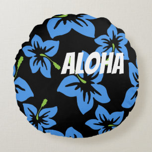 Customize Cool Hawaii Flowers Round Pillow