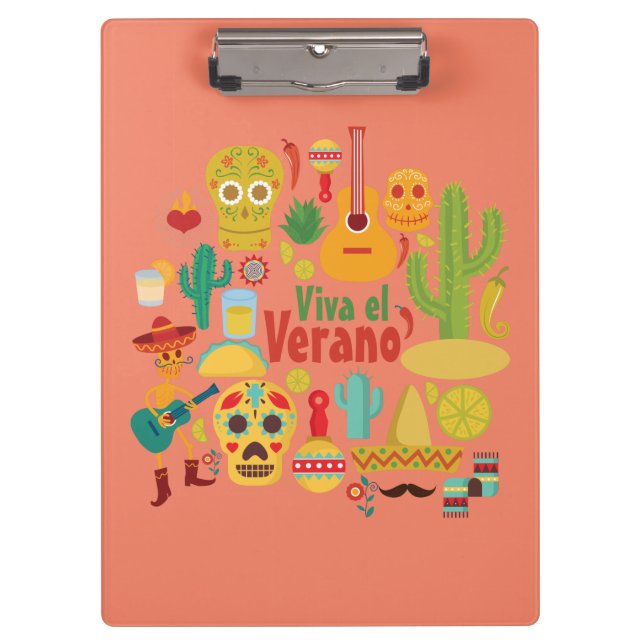 Customize Cool Mexico Monuments Design Clipboard (Front)