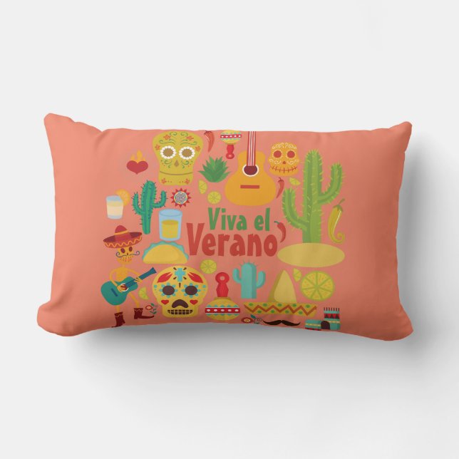 Customize Cool Mexico Monuments Design Lumbar Pillow (Front)