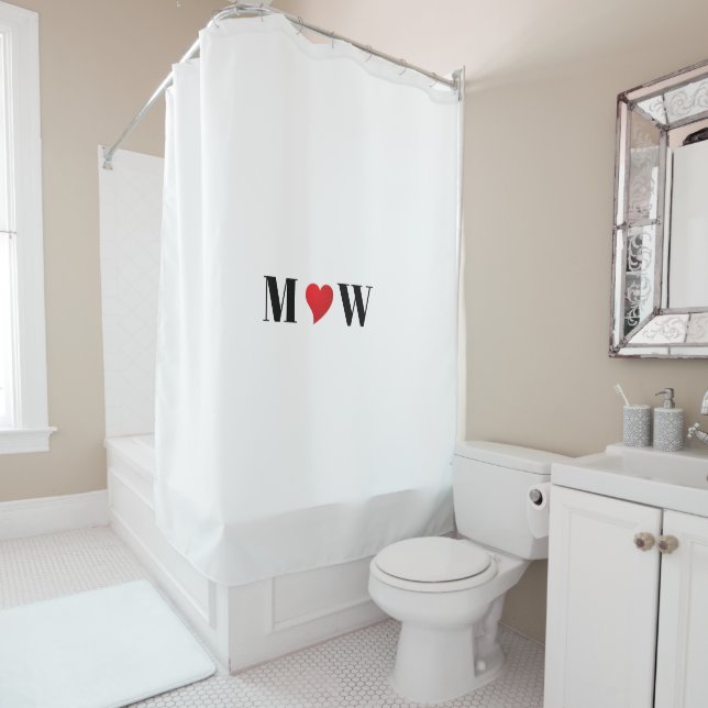 Customize Couple initials A Loves B red heart (In Situ)