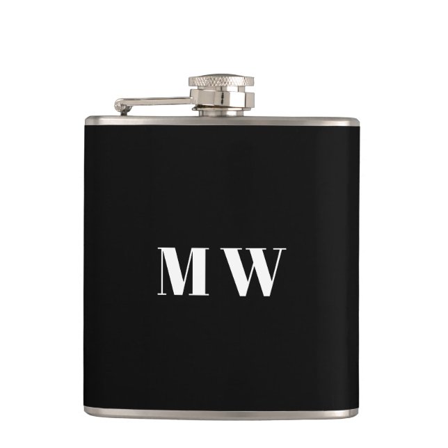 Customize Couple initials Wedding Favours Hip Flask (Front)