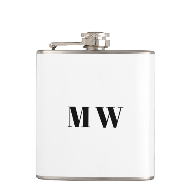 Customize Couple initials Wedding Favours Hip Flask (Front)