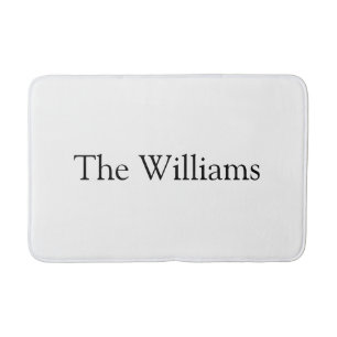 Customize Couple's last name family name text Bath Mat