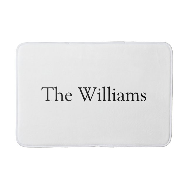 Customize Couple's last name family name text Bath Mat (Front)