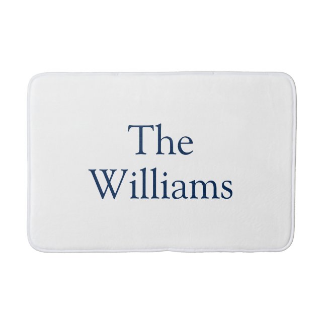 Customize Couple's last name family name text Bath Mat (Front)