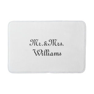 Customize Couple's last name, Mr. & Mrs. Bath Mat