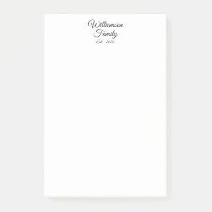 Customize Couple's last name, year, business Post-it Notes